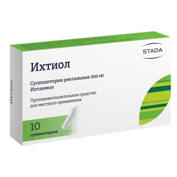 Ихтиол 200мг супп.рект. №10 (Нижфарм оао)
