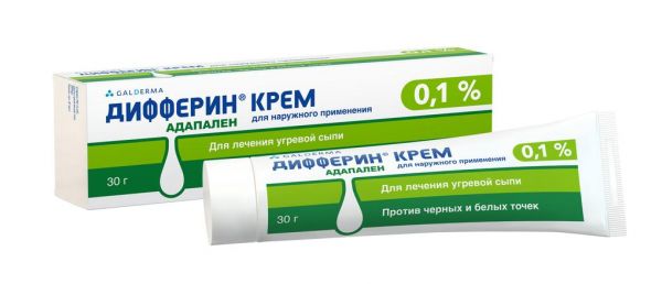 Дифферин 0.1% 30г крем для наружного применения №1 туба (Galderma laboratoires s.a.)
