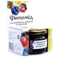 Медовая композиция шиповник, рябина, черника 230г (ПЧЕЛА И ЧЕЛОВЕК)