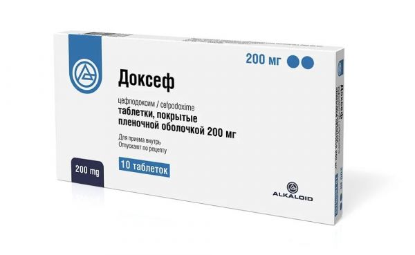 Доксеф 200мг таб.п/об.пл. №10 (Lupin ltd)