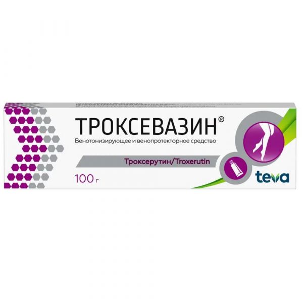 Троксевазин 2% 100г гель д/пр.наружн. №1 туба (Balkanpharma-troyan ad_2)