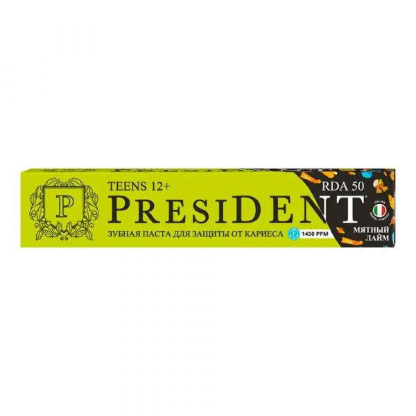 PresiDent (Президент) зубная паста детская 70г с 12 лет juicy lime (Орбита сп ооо)