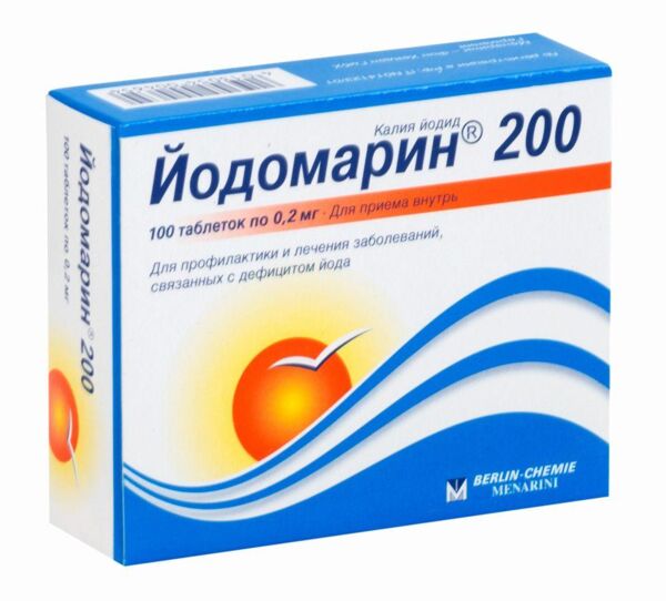 Йодомарин 200мкг таб. №100 (Berlin-chemie ag/ menarini-von heyden gmbh)