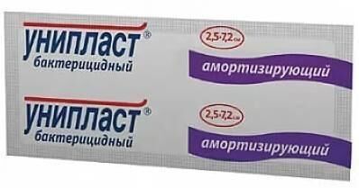 Лейкопластырь унипласт бактерицидный №1 шт.  влагостойк 2,5*7,2см (Верофарм ао)