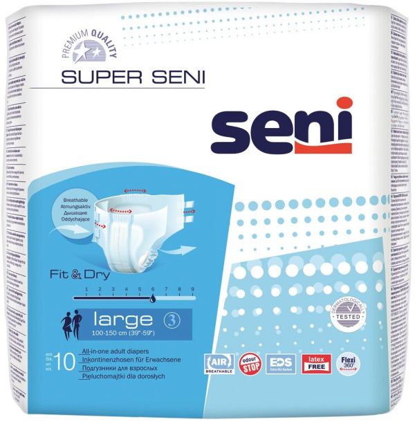 Seni (Сени) подгузники super large air №10 100-150 см (Белла ооо)