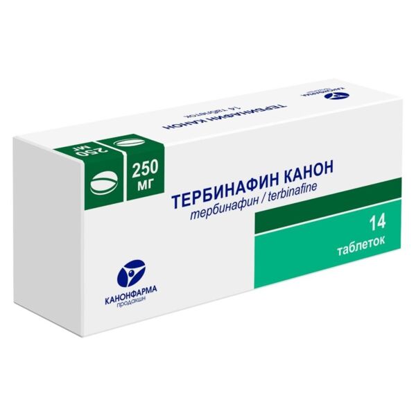 Тербинафин 250мг таб. №14 (Канонфарма продакшн зао)