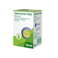 Цисплатин 0,5мг/мл 50мл конц-т д/р-ра д/инф. №1 фл. (ТЕВА)