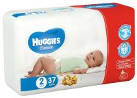 Huggies (Хаггис) подгузники classic №37 р.2 3-6кг (КИМБЕРЛИ КЛАРК)