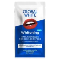 Global White (Глобал уайт) полоски отбеливающие для зубов №7 активный кислород (ГЛАДКОР)