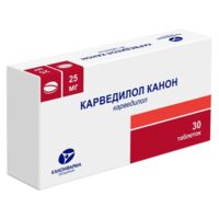 Карведилол 25мг таб. №30 (КАНОНФАРМА)