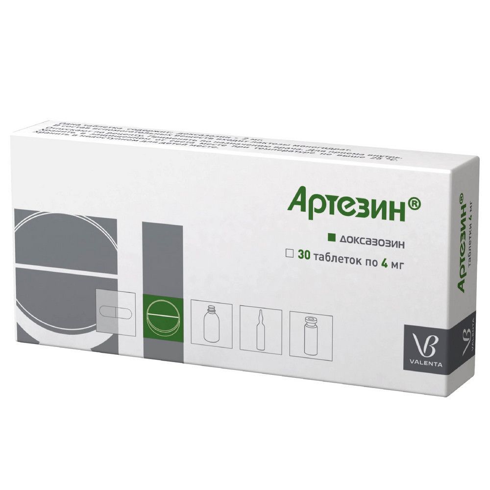Артезин 4мг таб. №30 (Валента фармацевтика ао) - цены в Нефтекамске, купить  Артезин 4мг таб. №30 в аптеке Фармленд, инструкция по применению, отзывы