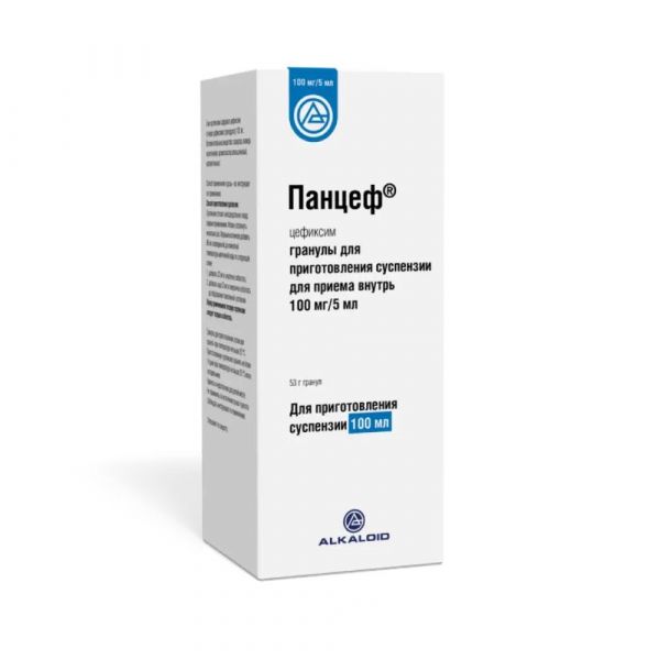 Панцеф 100мг/ 5мл 100мл гран.д/сусп.д/пр.внутр. №1 фл. (Alkaloid ad_1)