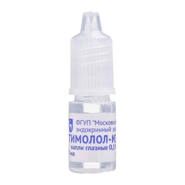 Тимолол 0.5% 5мл капли глазн. №1 фл.-кап. (Московский эндокринный завод фгуп (эндофарм))