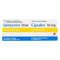 Ципралекс 10мг таб.п/об. №28 (Х.ЛУНДБЕК)
