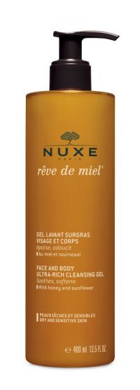 Nuxe (Нюкс) рэв де мьель гель очищающий для лица и тела 400мл 4063 (NUXE LABORATOIRE)