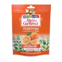 Альпийская карамель 75г леденцы детские витамин с мед апельсин (ПЛАНТИКО ООО)