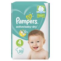 Pampers (памперс) подгузники active baby-dry 4 № 20 макси 7-14кг/9-14кг (PROCTER & GAMBLE CO.)