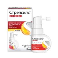 Стрепсилс интенсив 15мл спрей д/пр.местн. фл.-доз.  мед лимон (РЕКИТТ БЕНКИЗЕР)