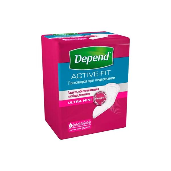 Depend (депенд) прокладки при недержании №12 д/женщин ультра мини (Kimberly clark vietnam ltd.)