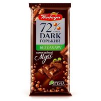 Победа шоколад горьк.пористый 65г шок. мусс без сахара (ПОБЕДА КОНД Ф-КА)