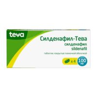 Силденафил-тева 100мг таб.п/об.пл. №4 (АКТАВИС ГРУПП)