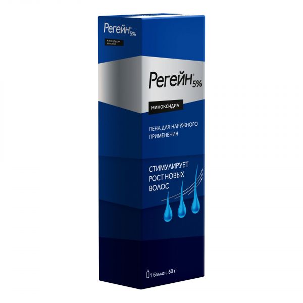 Регейн 5% 60г пена.д/пр.наруж. №1 бал.аэр. (Asm aerosol-servis ag)