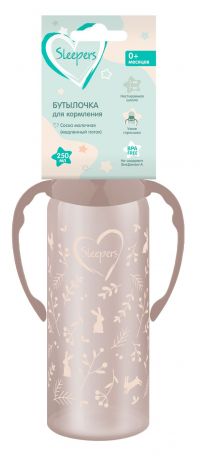 Sleepers (слиперс) бутылочка для кормления 250мл 0+мес с ручками 34980 (КОМПАНИЯ К ООО)