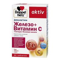Доппельгерц актив железо+вит с+гистидин+фол к-та таб. №30 (КВАЙССЕР)