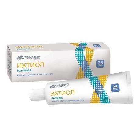 Ихтиоловая 10% 25г мазь д/пр.наружн. №1 уп. (Усолье-сибирский хфк ао)
