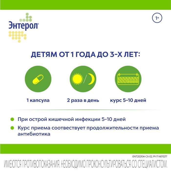 Энтерол схема приема
