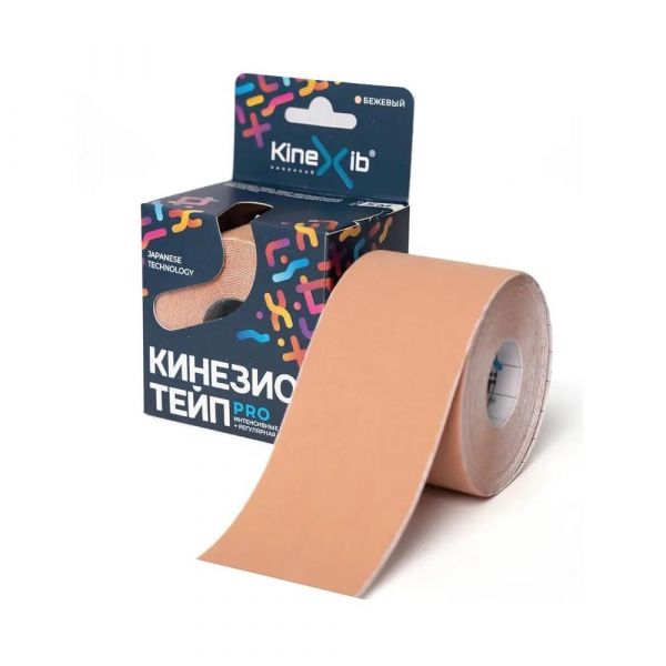 Бинт кинезио-тейп kinexib 5*500см бежевый (Suzhou summed co ltd)