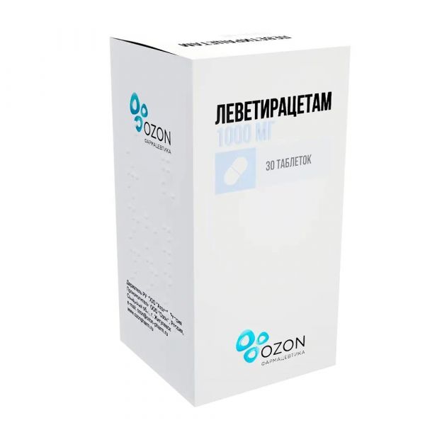 Леветирацетам 1000мг таб.п/об.пл. №30 (Озон ооо)