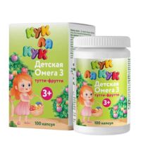 Омега 3 капс.жев. №100 шт.  детская тутти-фрутти (МИРРОЛЛА)
