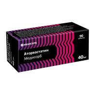 Аторвастатин 40мг таб.п/об.пл. №90 (МЕДИСОРБ)