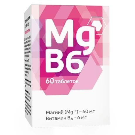 Магний b6 таб.п/об. №60 (Shandong yibao biologics co ltd)