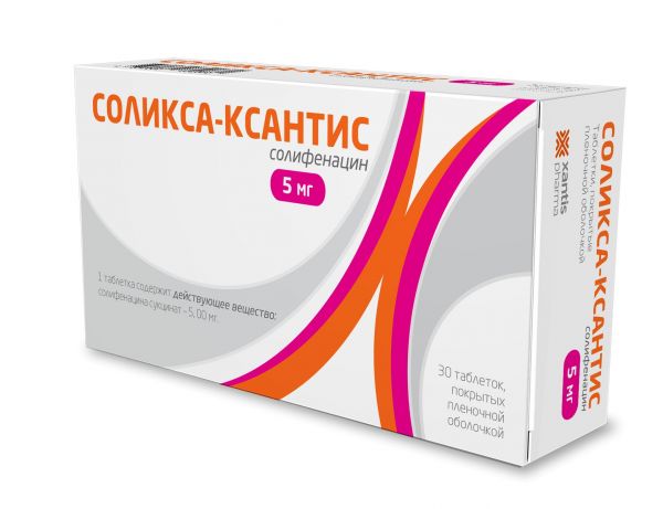 Соликса-ксантис 5мг таб.п/об.пл. №30 (Saneca pharmaceuticals a.s.)