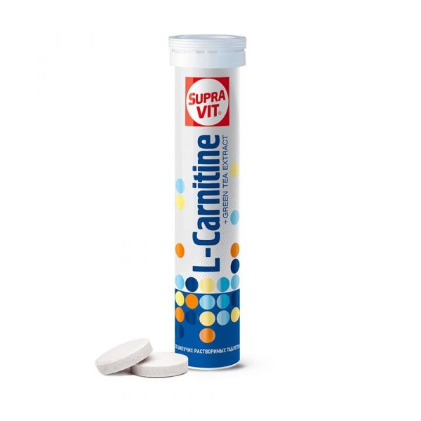 Суправит l-карнитин плюс 4г таб.д/шип.напитка №20 (Candy plus)
