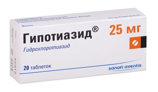 Гипотиазид 25мг таб. №20 (Chinoin pharmaceutical and chemical works co.)