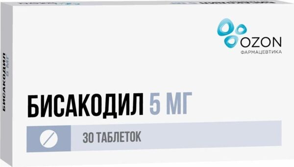 Бисакодил 5мг таб.п/об.киш/раств. №30 (Озон ооо)