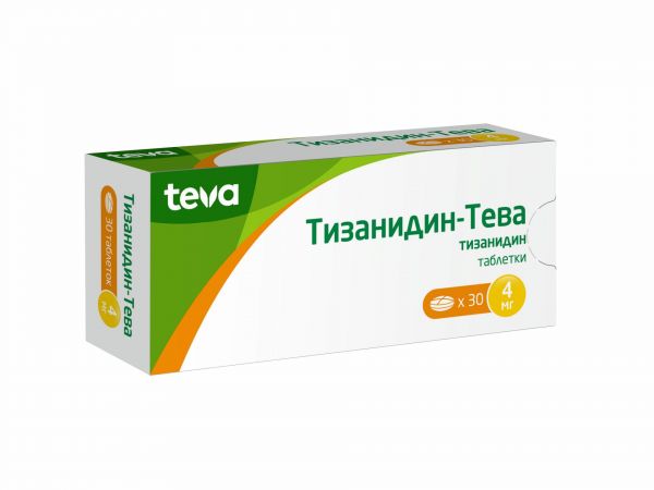 Тизанидин 4мг таб. №30 (Teva pharmaceutical works private co.)