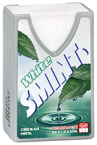 жевательная резинка smint. конфеты white smint.