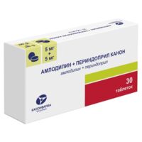 Амлодипин-периндоприл 5мг+5мг таб. №30 (КАНОНФАРМА)