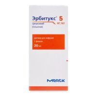 Эрбитукс 5мг/мл 20мл р-р д/инф. №1 фл. (МЕРК)