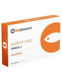 Биафишенол рыбий жир капс. №120 пищевой (БИОФАРМ ООО)