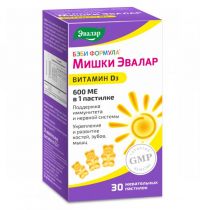 Бэби формула мишки витамин д3 пастилки жев. №30 (ЭВАЛАР)