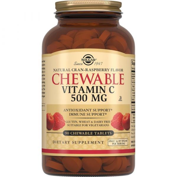 Solgar (Солгар) витамин с 500мг таб. №90 малина (Solgar vitamin and herb)