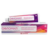 Офломил дерма 0,25% 15мл крем д/пр.наружн. (ГЛЕНМАРК)