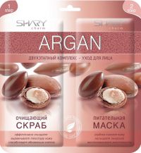 Shary (Шери) комплекс-уход для лица argan скраб+пит.маска (ANCORS CO. LTD)