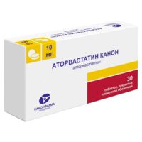 Аторвастатин 10мг таб.п/об.пл. №30 (КАНОНФАРМА)