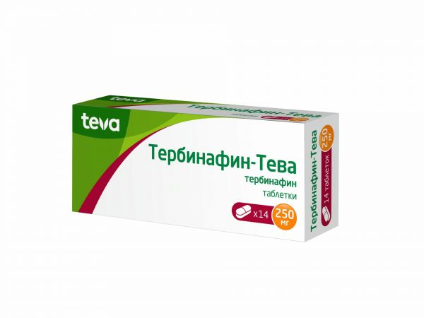 Тербинафин-тева 250мг таб. №14 (Teva pharmaceutical industries ltd.)